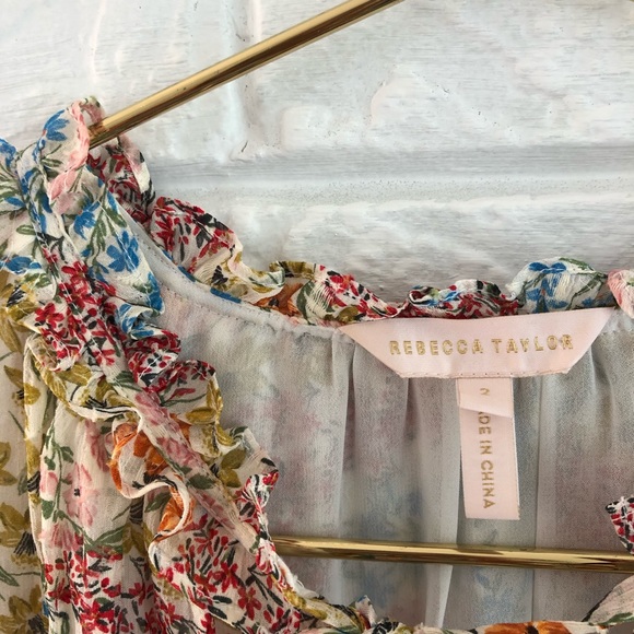 Rebecca Taylor Ava Floral Silk Top - Picture 7 of 13